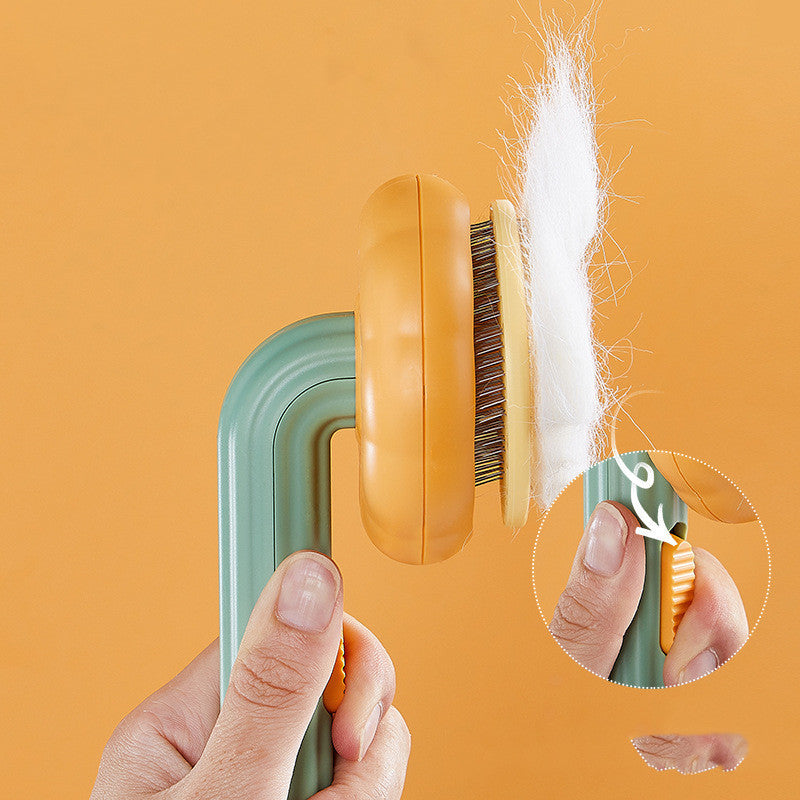 New Pet Cat Brush Hot Selling Hand-held Steel Wire Self-cleaning Comb Looper For Hair Removal - Astoxia Official