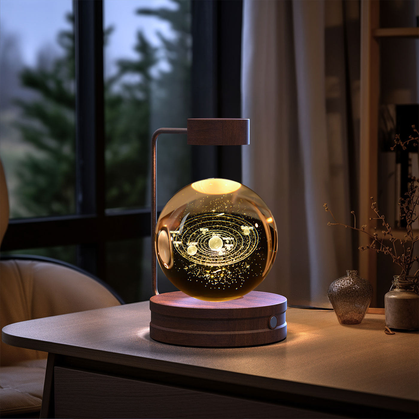 Crystal Ball Cosmic Dinosaur Indoor Night Light USB Power Warm Bedside Light Birthday Gift Night Lamp - Astoxia Official