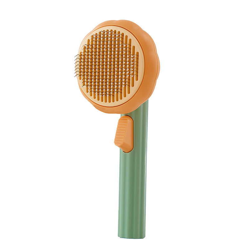 New Pet Cat Brush Hot Selling Hand-held Steel Wire Self-cleaning Comb Looper For Hair Removal - Astoxia Official