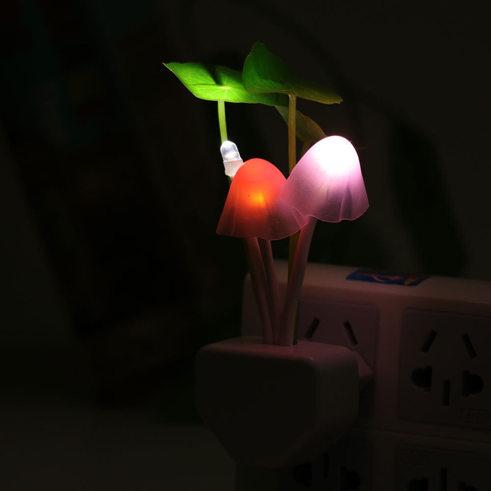 GlowShroom™ LED Mushroom Night Light – 3 Colors with Auto Sensor (Plug-In - Astoxia Official