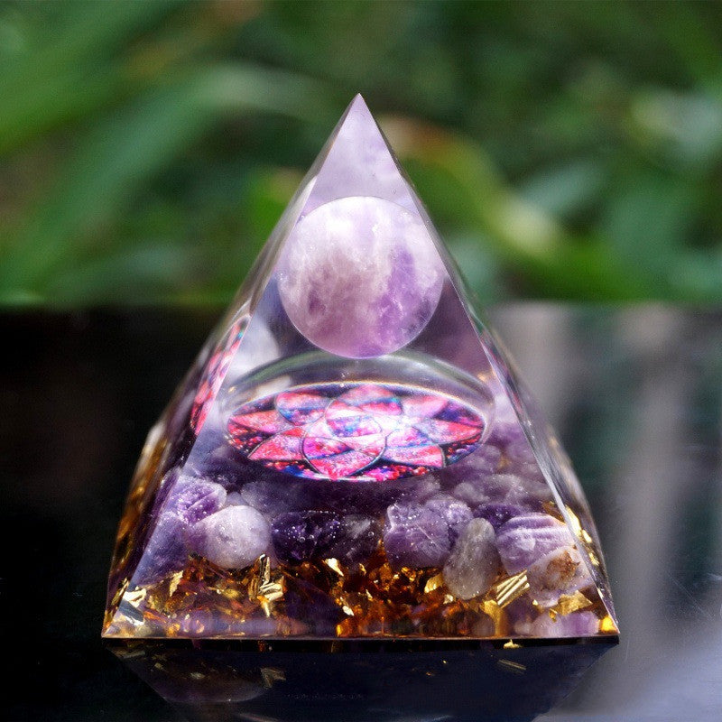 Pyramid Decoration Natural Crystal Gravel Energy Tower - Astoxia Official
