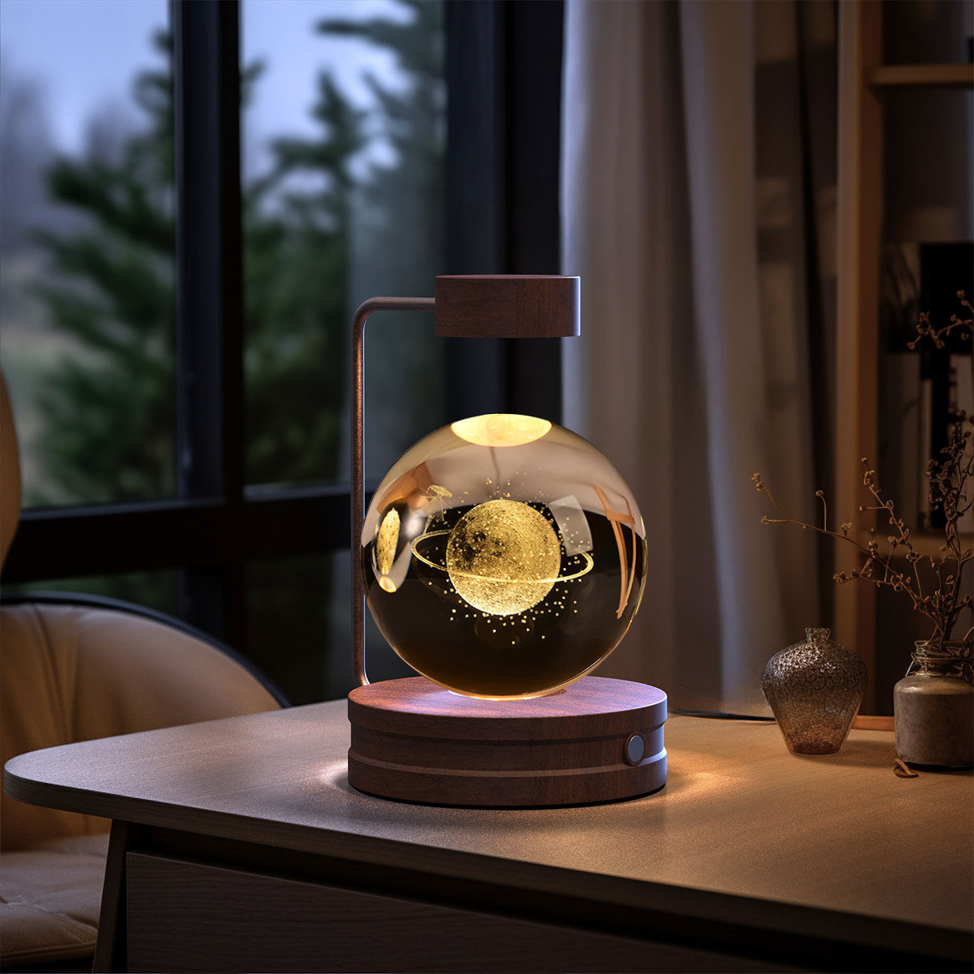 Crystal Ball Cosmic Dinosaur Indoor Night Light USB Power Warm Bedside Light Birthday Gift Night Lamp - Astoxia Official