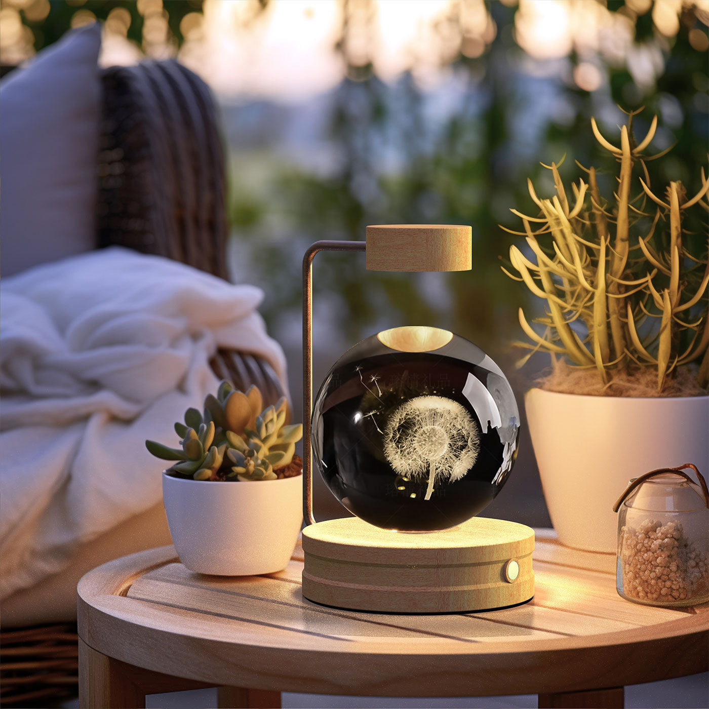 Crystal Ball Cosmic Dinosaur Indoor Night Light USB Power Warm Bedside Light Birthday Gift Night Lamp - Astoxia Official