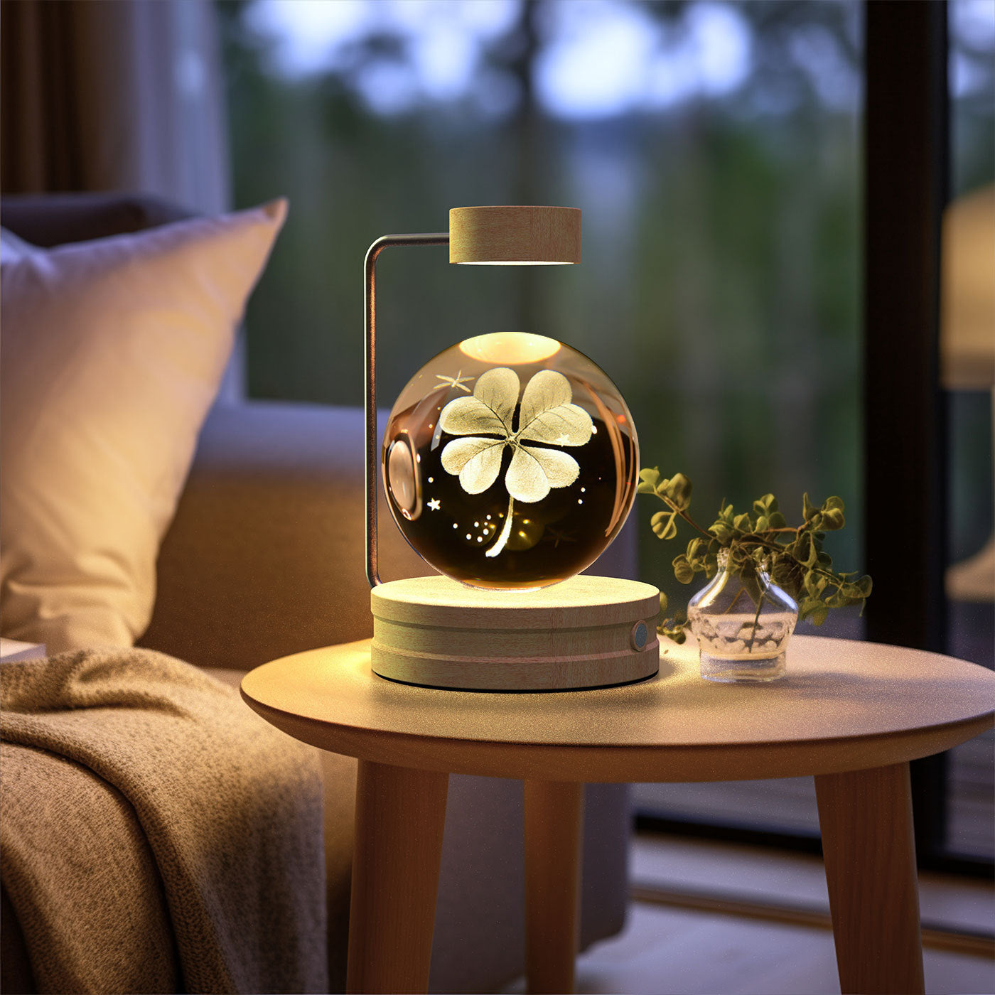 Crystal Ball Cosmic Dinosaur Indoor Night Light USB Power Warm Bedside Light Birthday Gift Night Lamp - Astoxia Official