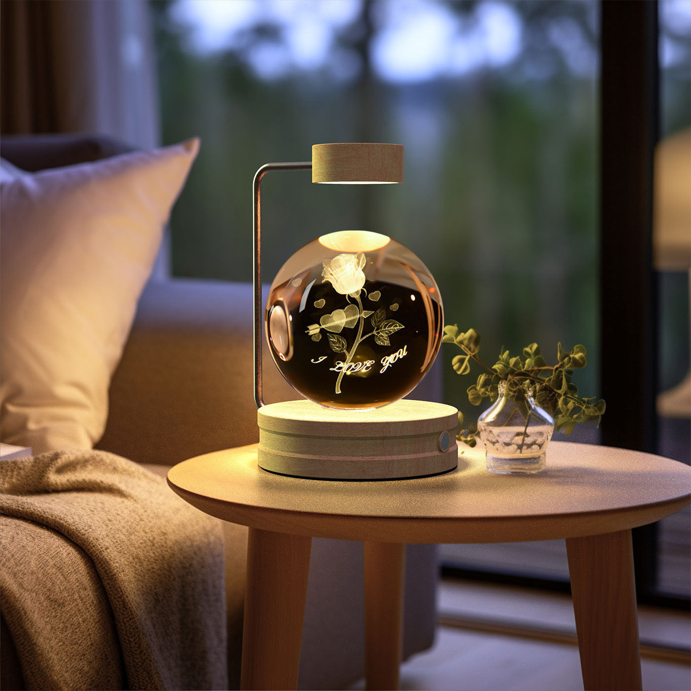 Crystal Ball Cosmic Dinosaur Indoor Night Light USB Power Warm Bedside Light Birthday Gift Night Lamp - Astoxia Official