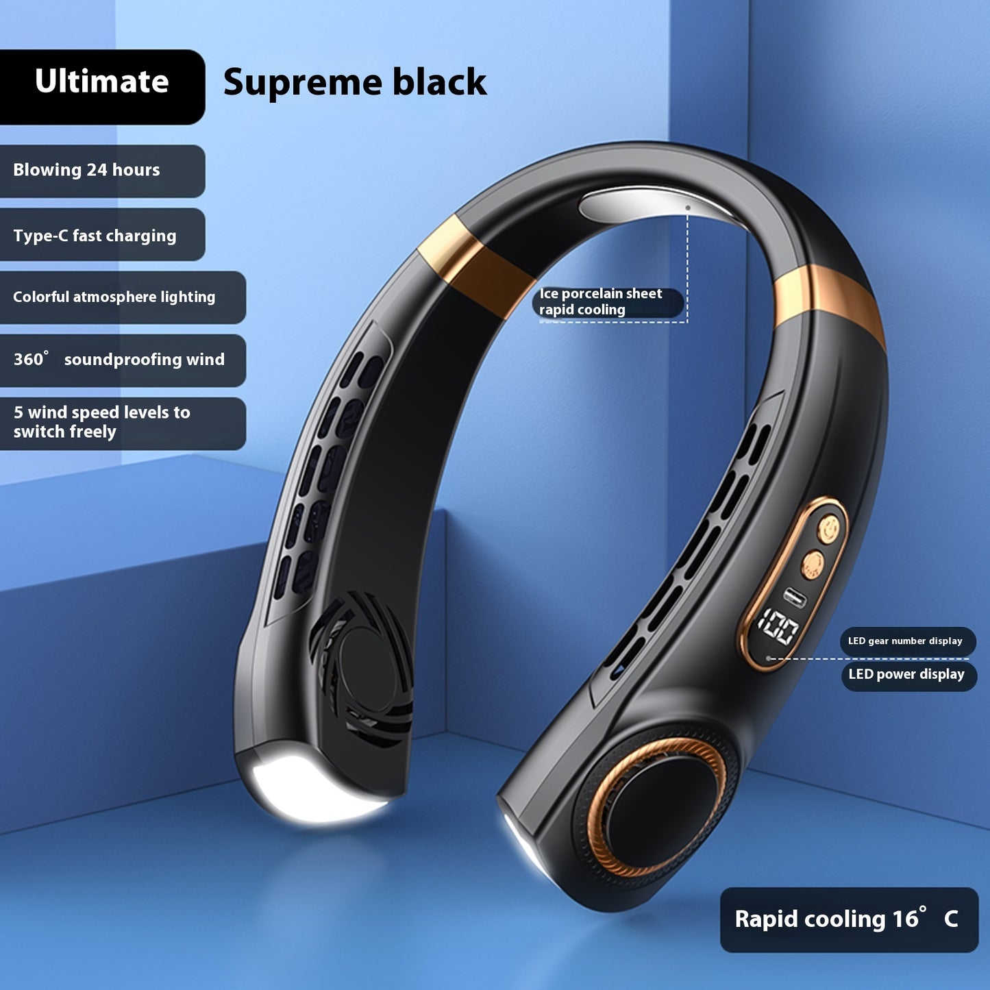 Hanging Neck Mini Fan Portable USB Charging Silent - Astoxia Official