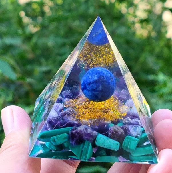 Pyramid Decoration Natural Crystal Gravel Energy Tower - Astoxia Official