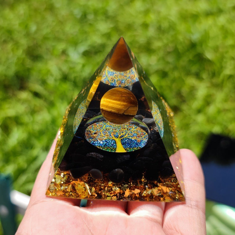 Pyramid Decoration Natural Crystal Gravel Energy Tower - Astoxia Official
