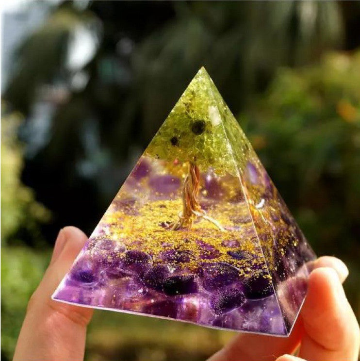 Pyramid Decoration Natural Crystal Gravel Energy Tower - Astoxia Official