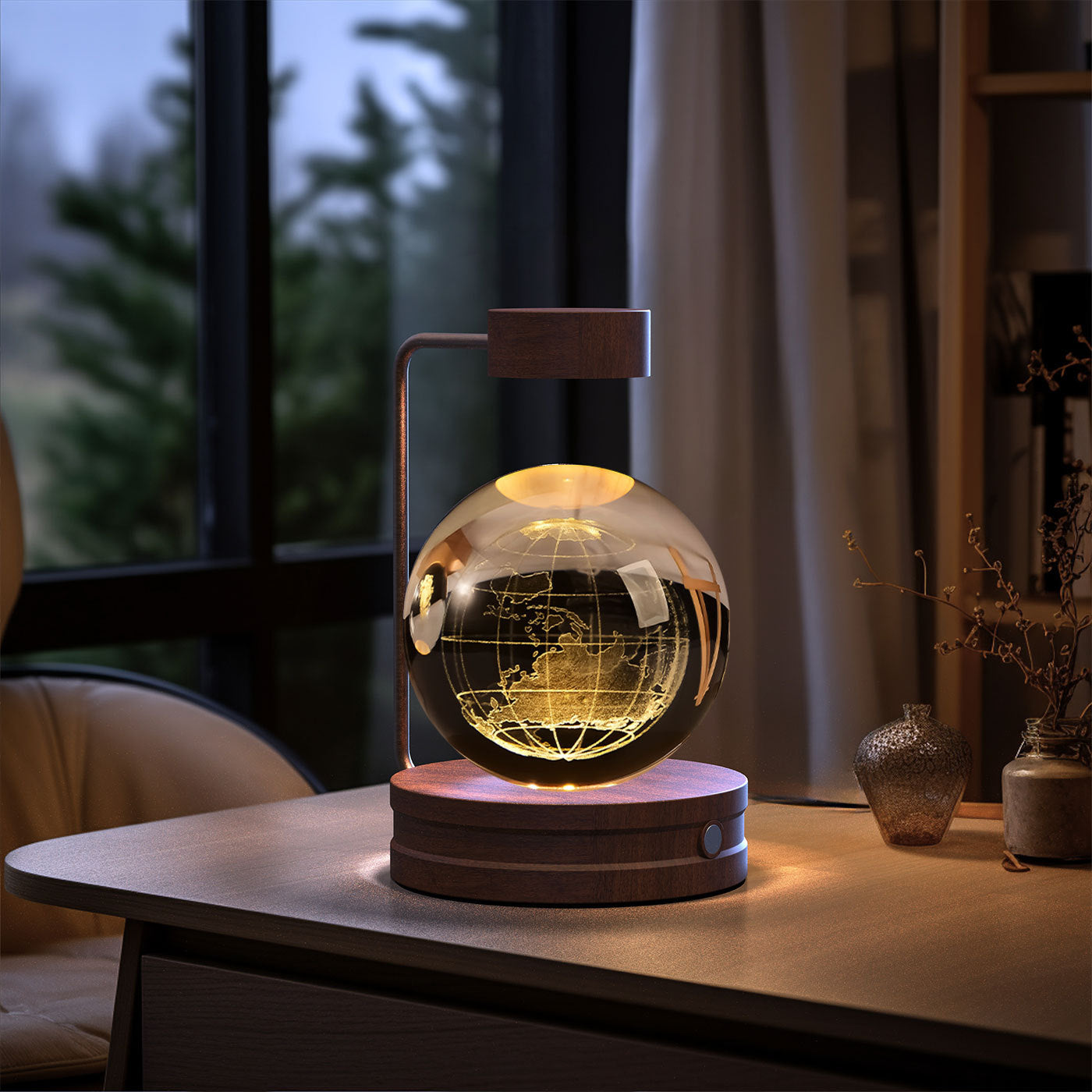 Crystal Ball Cosmic Dinosaur Indoor Night Light USB Power Warm Bedside Light Birthday Gift Night Lamp - Astoxia Official