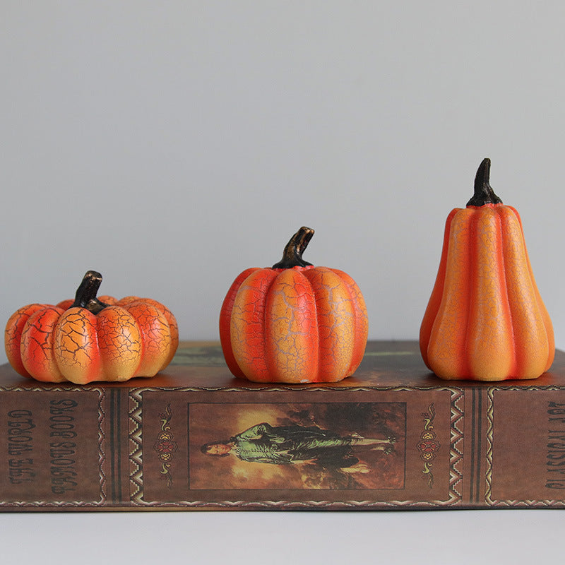 New Halloween Pumpkin Lantern Simulation Pumpkin LED Candle Lamp Resin Luminous Pumpkin - Astoxia Official