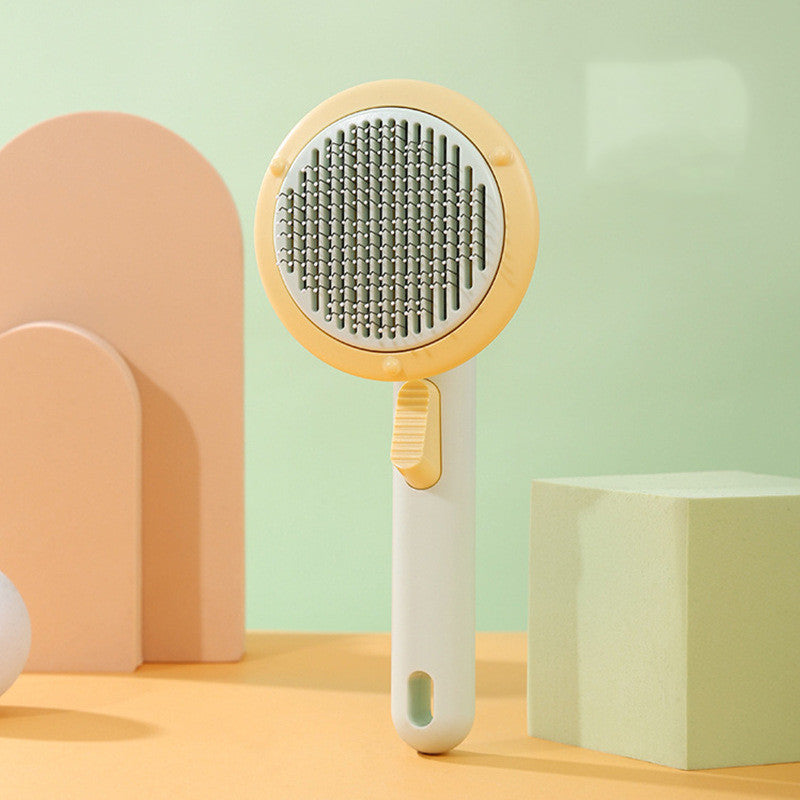 New Pet Cat Brush Hot Selling Hand-held Steel Wire Self-cleaning Comb Looper For Hair Removal - Astoxia Official