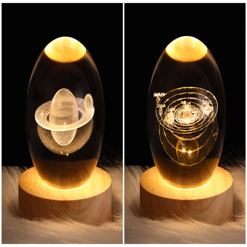 LED Night Light Galaxy Crystal Ball Table Lamp 3D Planet Moon Lamp Bedroom Home Decor For Kids Party Children Birthday Gifts - Astoxia Official