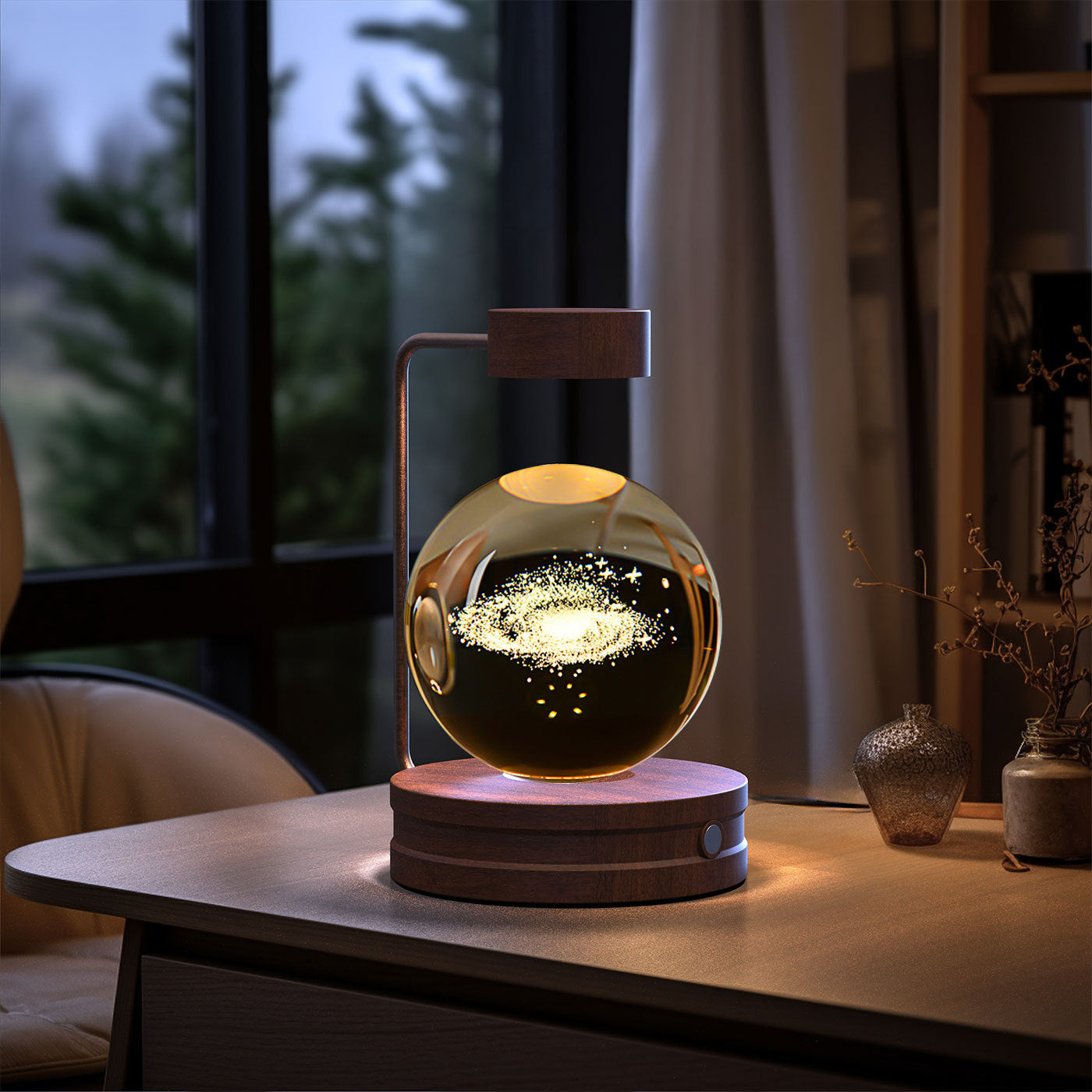 Crystal Ball Cosmic Dinosaur Indoor Night Light USB Power Warm Bedside Light Birthday Gift Night Lamp - Astoxia Official
