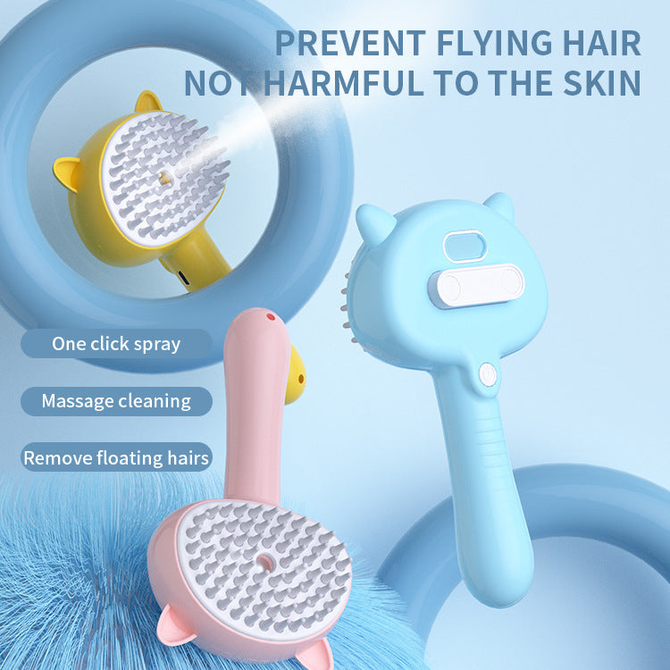 Hair Cleaning Brush With Mist Multifunctional Cat Grooming Brush Rechargeable Self Cleaning Slicker Brush For Pets Dogs & Catsb Pet Products - Astoxia Official